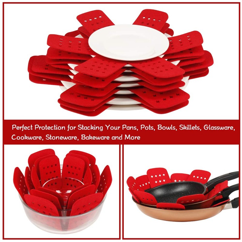 BYKITCHEN Pan Pot Protectors, Larger & Thicker Pan Protector with