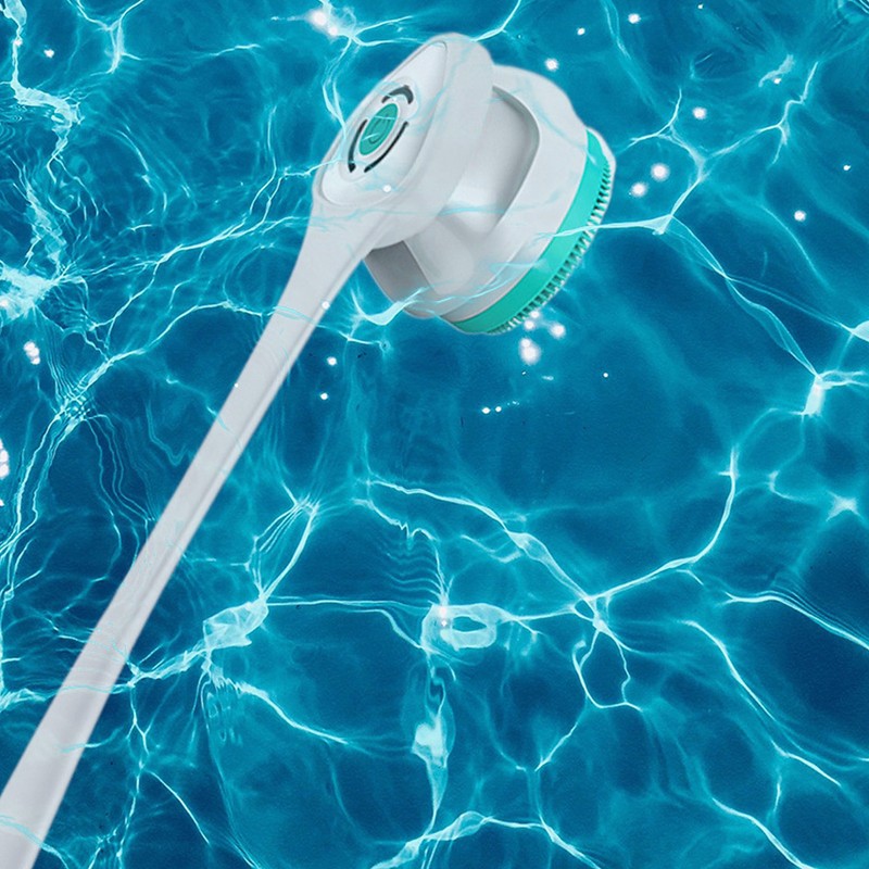 Electric Body Brush Set Rechargeable Long Handle Scrubber Shower Brush