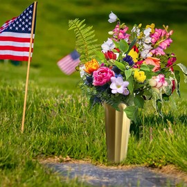 Plastic Cemetery Vases with Spikes 12 Pack Memorial Flower Vase Cemetery Decorations for Grave Decorations for Cemetery Vases for Flowers Plastic Vases for Flowers Cemetery Flowers for Grave Vase