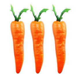 Tegg Artificial Carrot 3PCS Simulation Carrots Artificial Vegetables for Party Home Kitchen