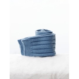 State Cashmere Unisex Ribbed Socks 100% Pure Cashmere Super Soft Bed Cuff Socks (Bella Blue, Small/US 6-11)