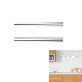 JNALFG Order Clipper, Aluminum Wall Hanging, Ticket Holder, Menu Holder, Just Paste it, Kitchen, Restaurant, Commercial Use, 2 Pieces (11.8 inches (30 cm)