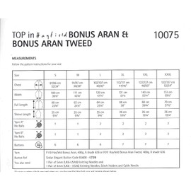 Hayfield Bonus Aran & Aran Tweed with Wool Knitting Pattern - 10075 Top