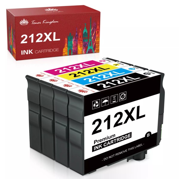 For Epson 4Pack 212XL Ink compatible for Epson 212XL Workforce
