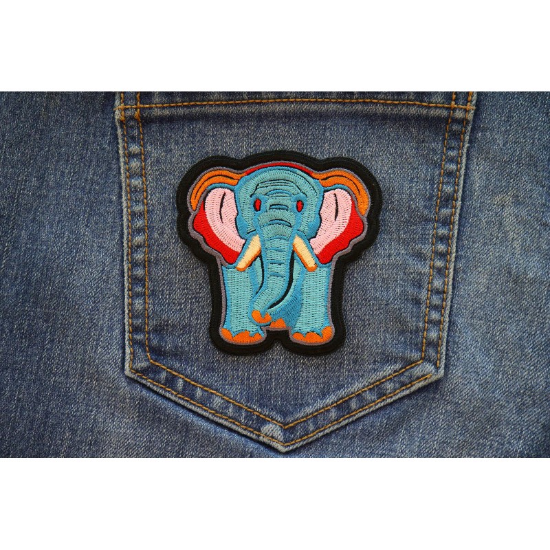 Ivamis Holly Elephant Patch Embroidered - 3x3 inch - P7467