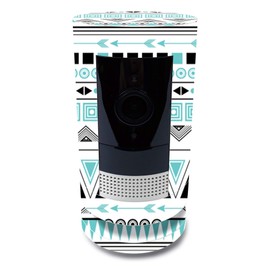 MightySkins Skin for Ring Stick Up Cam Battery - Turquoise Tribal | Protective, Durable, and Unique Vinyl Decal wrap Cover | Easy to Apply, Remove, and Change Styles | Made in The USA