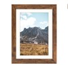 SNXJWA Brown 5x7 Picture Frame with Mat for 4x6 Display,
