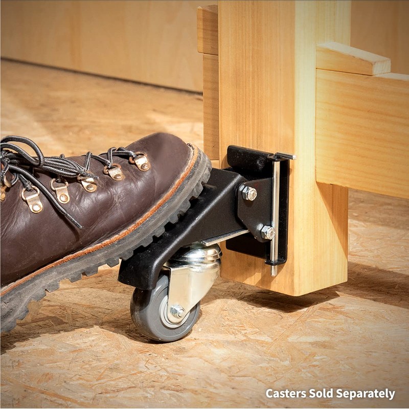 POWERTEC 71132 Quick-Release Workbench Caster Plates, 4-Pack