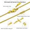 murtoo Jesus Cross Necklace for Men, Sliver and Gold Men’s