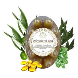 Jabón en Barra Vitality Shop Orgánico con Café Verde y Té Verde, Anti-Acné                                                                            