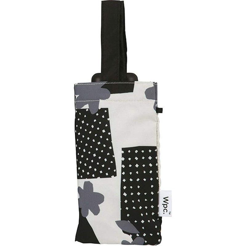 Wpc. 8963-261 Rain Umbrella, Flower Base, Mini, Black, 19.7 inches