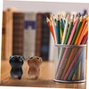 ORFOFE 2Pcs Cat Figurine Natural Sandalwood Carved Cat Statues for