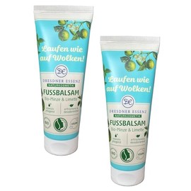Dresdner Essenz Fußbalsam Bio-Minze & Limette 2er Pack. 2x75 ml