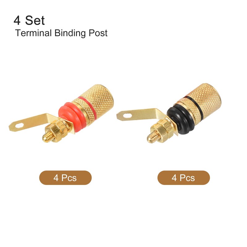 sourcing map Terminal Binding Post Amplifier Jack Speaker Connector Screw