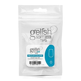 Gelish Medium Square 50 Pieces Soft Gel Tips Refill Pack, Size 0