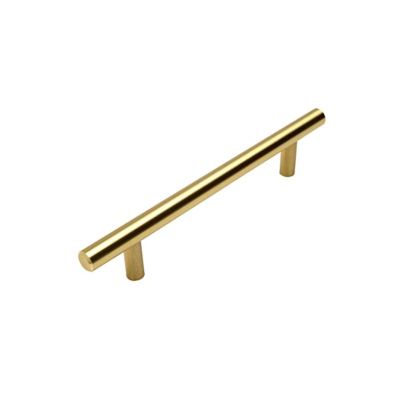 Cosmas 305-4BB Brushed Brass Cabinet Hardware Euro Style Bar Handle