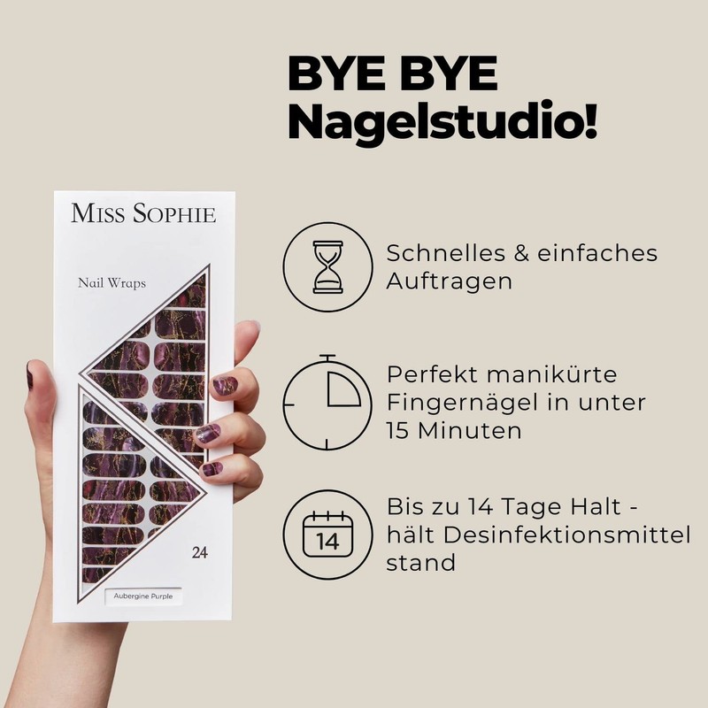 Miss Sophie Nagelfolie - Delicate Tips - Transparent, Glitzer, Weiß,