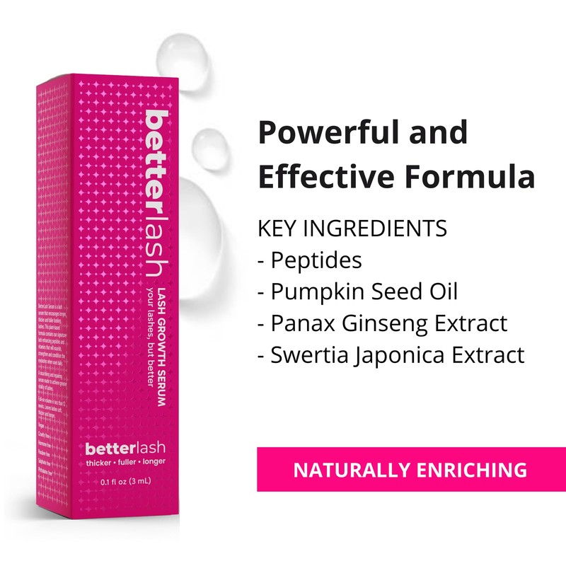 BetterLash Growth Serum for Longer and Thicker Eyelashes (3 mL)