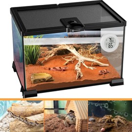 Thlevel Reptile Tank Accessories, 2 Pack Bearded Dragon Tank Thermometer Humidity Gauge for Leopard Gecko, Jumping Spider, Snake, Gecko, Ball Python, Lizard