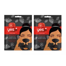 Yes To Tomatoes Clear Skin Detoxifying Charcoal Paper Mask (Pack of 2)