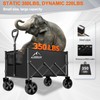 Collapsible Folding Wagon Cart, 350LBS Utility Large Capacity Cart Foldable