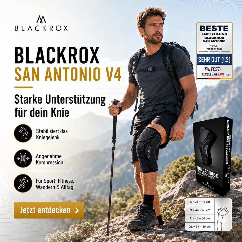 BLACKROX San Antonio V4 Knee Support for Men and Women,