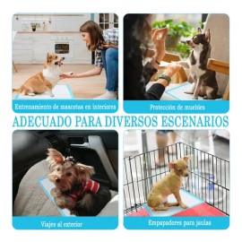 100 Pañales Tapete Entrenador Para Perro Almohadillas 33x45c Azul                                                                                     