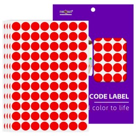 PARLAIM 3/4 Inch Color Coding Dot Sticker Labels,1320 Pcs/15P Red Circle Stickers,Round Dots Label for Home Office Marking,Organizing(Red)