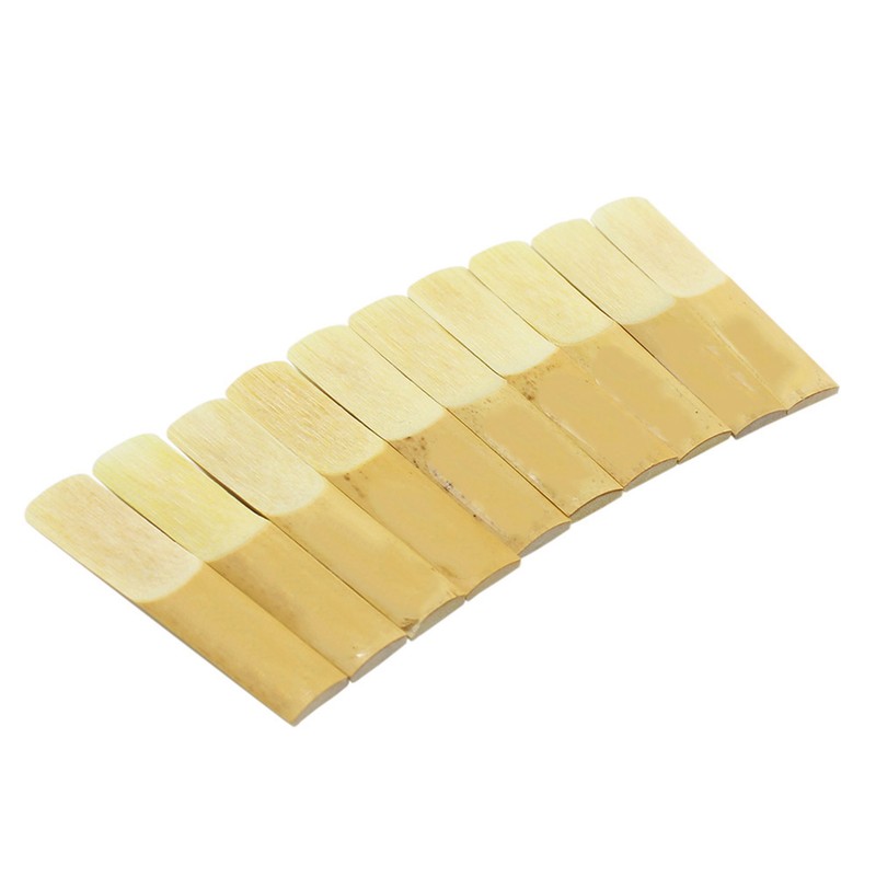 LADE 10Pcs Bamboo Reeds Strength 2.5 for Alto bE Sax