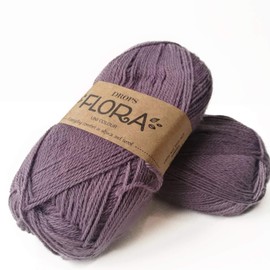 DROPS Flora 09 UNI Amethyst 4 ply Alpaca and Wool Knitting and Crochet Yarn