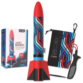 Mighty Fun! - Airo Rocket™ Hand Launched Inflatable Rocket Kit - Includes Giant 20 Inch Inflatable Ripstop Nylon Rocket, Hand Launcher and Storage Bag - Soars 150 Feet - Ages 6+