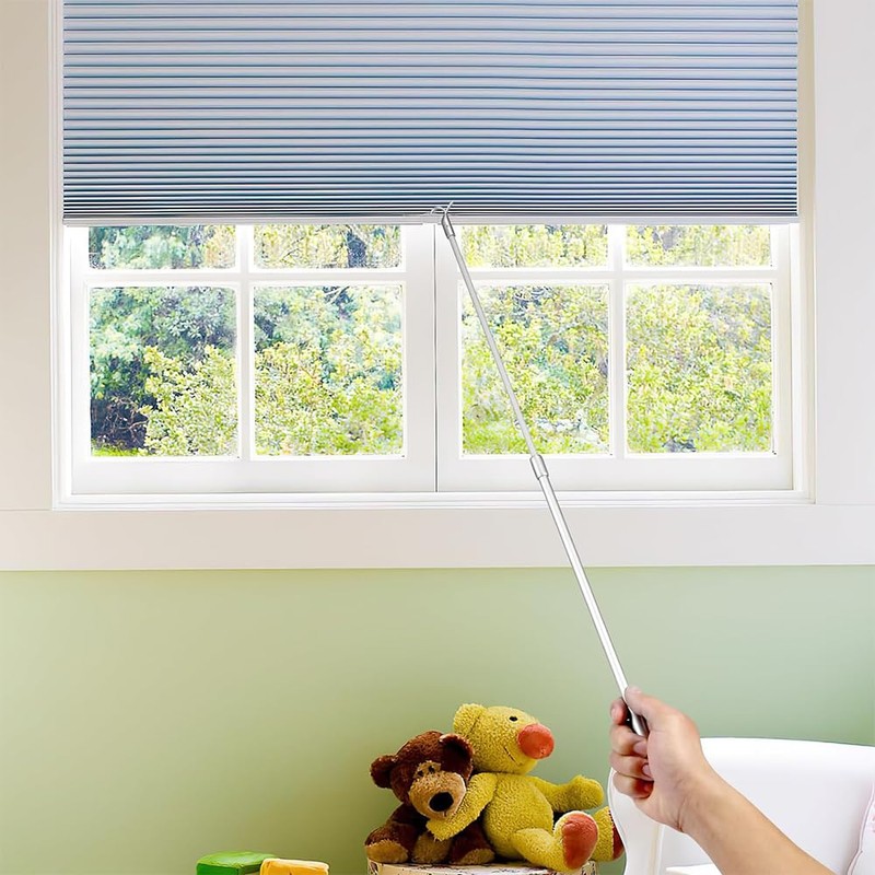 2Pcs 13"-24" Telescop Draw Rod for Cordless Blinds,Cellular Shades and