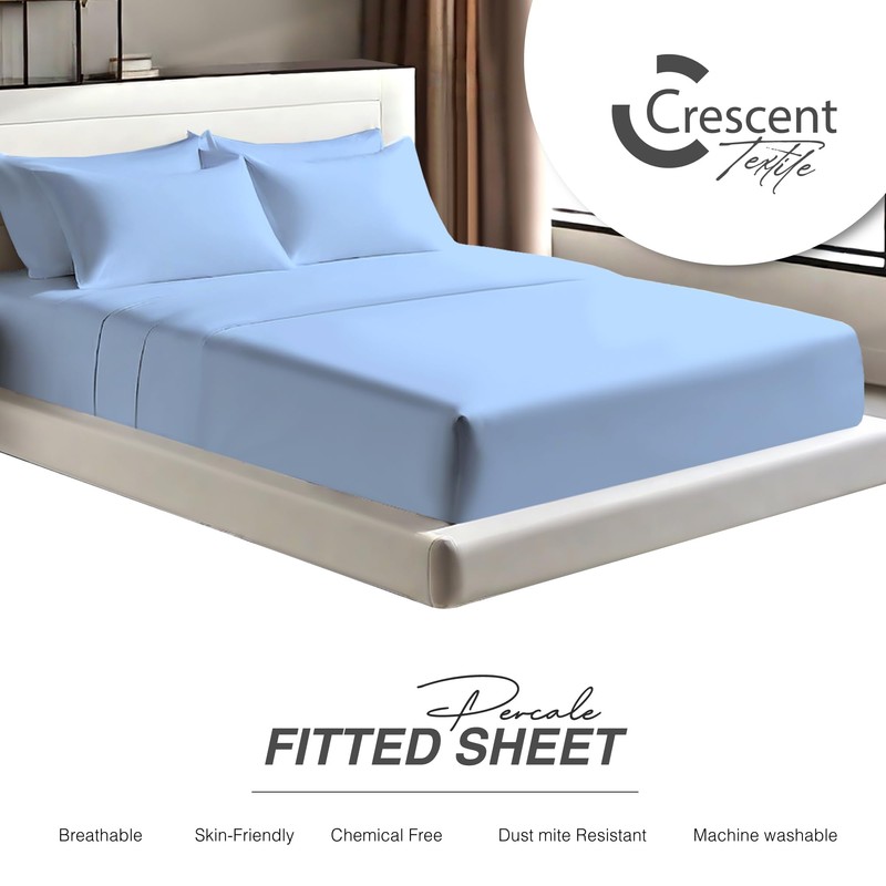 Egyptian Cotton Fitted Sheets 25cm Deep Mattress Pocket 200 Thread