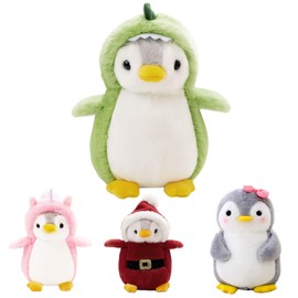 MeYuxg Penguin Soft Toy, 20 cm Penguin Cuddly Toy, PP Cotton Cuddly Toy Penguin, Penguin Stuffed Toy for Boys, Girls, Babies and Adults, Birthday, Christmas, Party Gifts (Green Penguin)