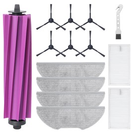 Jegehoyo Accessories for Eureka E20 Plus Robot Vacuum Cleaner, spare parts Accessories with 1 main brushes, 2 filters, 6 side brushes, 4 wipes pads, 1 cleaning brush