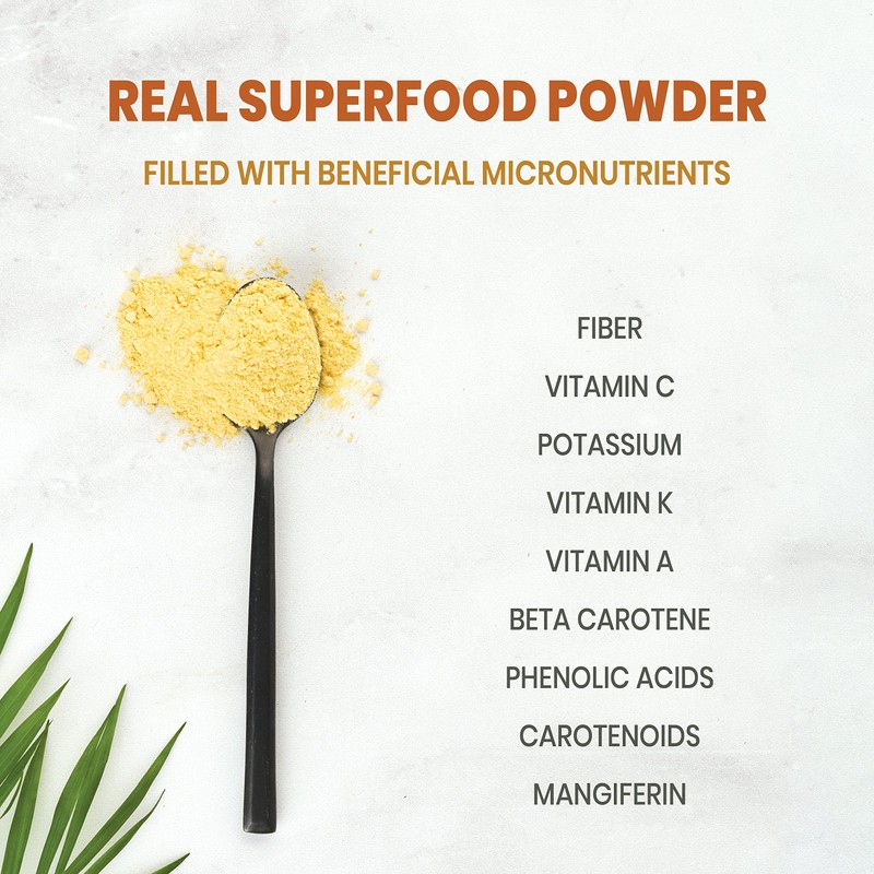 Jungle Powders Organic Mango Powder 5 Ounce Bag, Mango Extract