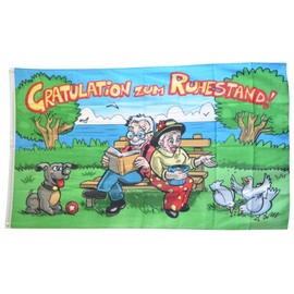 Flaggenfritze® Flag of Congratulations on Retirement 90 x 150 cm