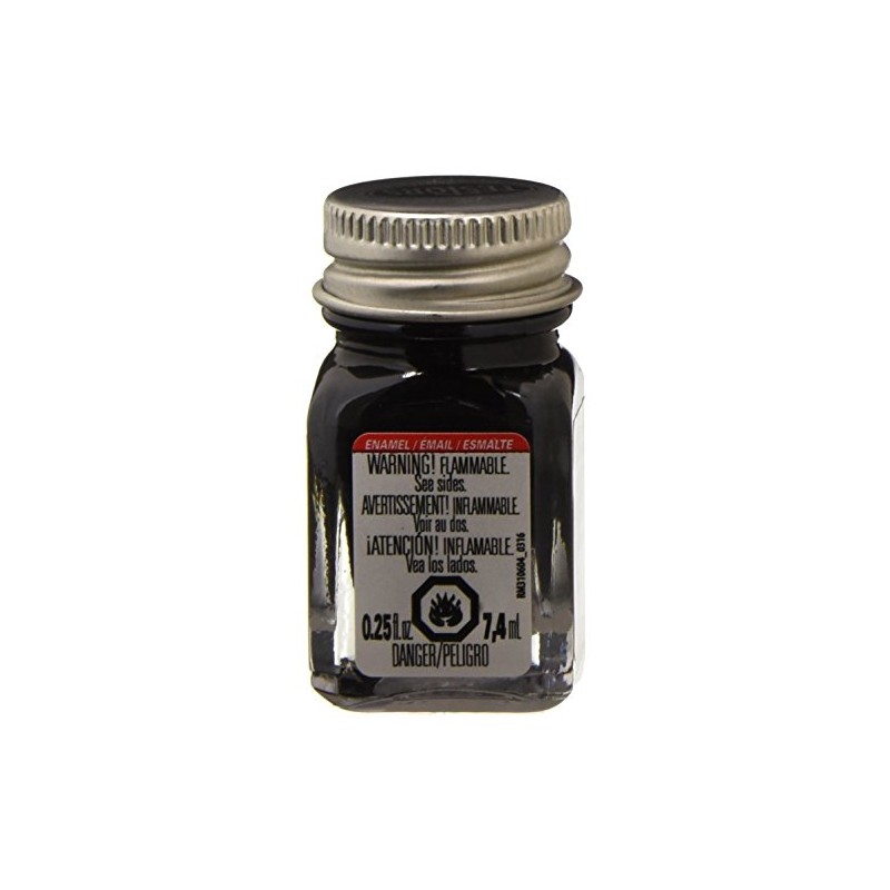 Testors Pintura esmaltada negra brillante Testor