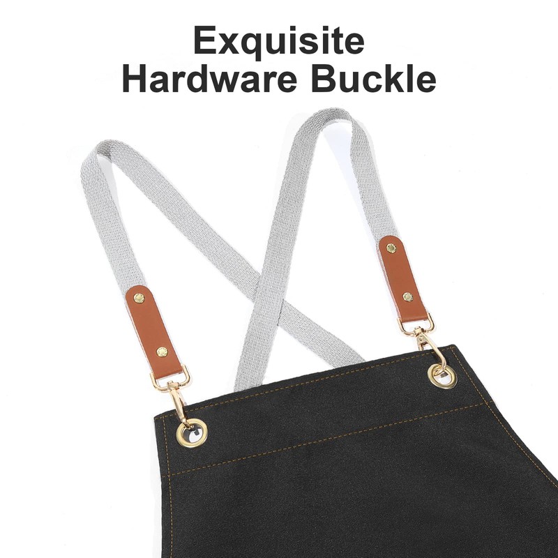 LOYGLIF Chef Aprons for Men Women with Large Pockets, Cotton