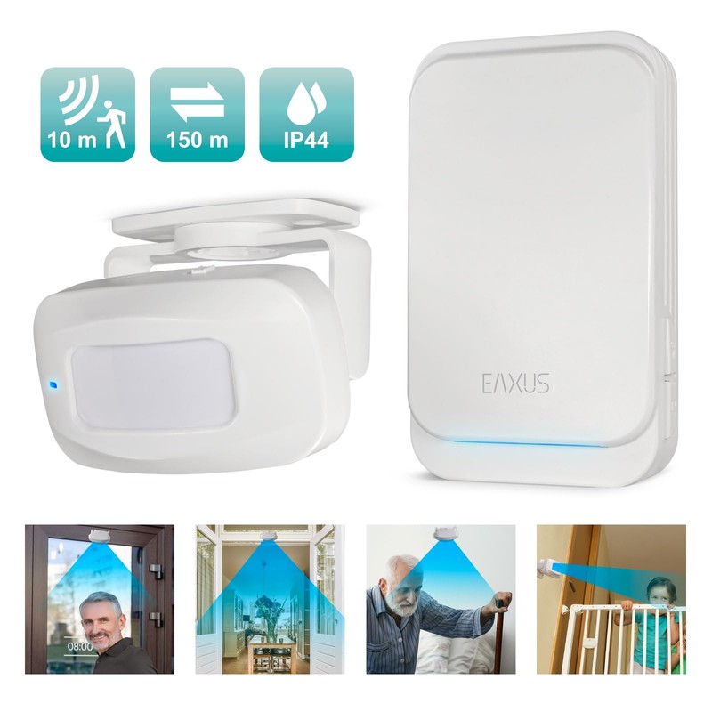 Eaxus® IC-You Wireless Doorbell and Shop Bell with Motion Sensor