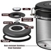 Hisdricus Coffee Bean Container (1.5 L), Airtight, Stainless Steel Coffee