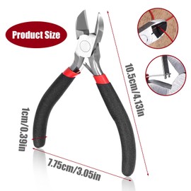 HJZHII Side Cutters, Small, 4.5 Inch Wire Scissors, Mini Side Cutters, Wire Pliers, Electronic Wire Cutter, Pincer, Flower Wire Cutter, Ultrasonic Cutting Pliers, Tools for Crafts, Model Making