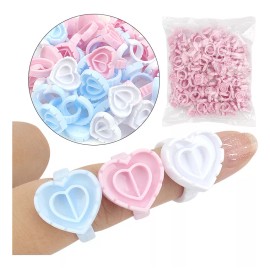 Capoffers Anillos Para Microblading Pegamento Pigmentos Anillo 100 Pzs