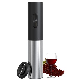 COKUNST Electric Wine Bottle Openers, Reusable Wine Corkscrew Opener with Foil Cutter, Battery Operated Stainless Steel Wine Remover for Home Kitchen Party Bar Restaurant