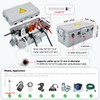 Hrensaw Medium Outdoor Electrical Box(10.6x5.5x4.5inch),Weatherproof Connection Box w/6 Cable Entry,IP54