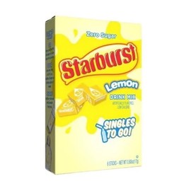 Starburst Singles To Go Drink Mix Powder, Lemon Flavour, 17g, 6 Sachets