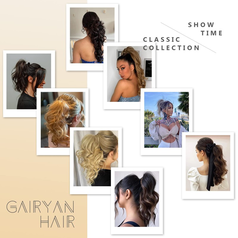 Gairyan 25 cm Ponytail Hairpiece Braid Extensions Long Curly Claw