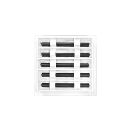 BUILDMART - 10x10 Modern AC Vent Cover - Decorative White Aluminum Air Vent - Standard Linear Slot Diffuser - Heating and Cooling Register Grille for Ceiling, Walls & Floors - Texas Buildmart