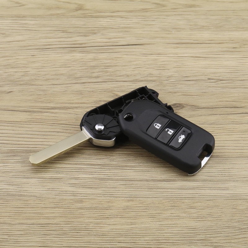 EMSea Car 3-Button Flip Key Shell Compatible with Civic City