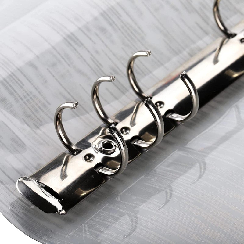 A5 Ring Binder Cover Transparent Soft PVC 6 Holes Ring